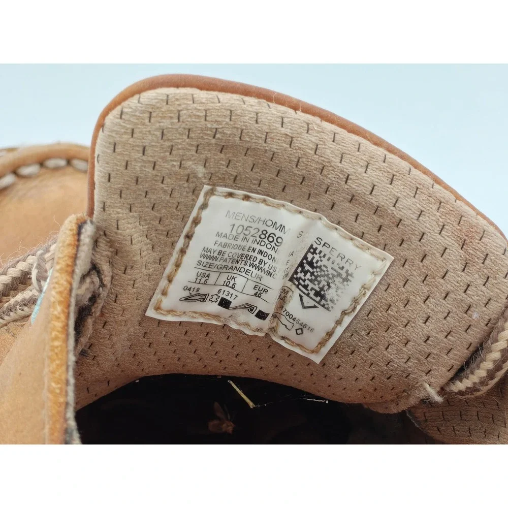 Sperry Top-Sider Sea Kite Sport Moc Mens 11.5 Tan Leather Mesh Boat Shoes